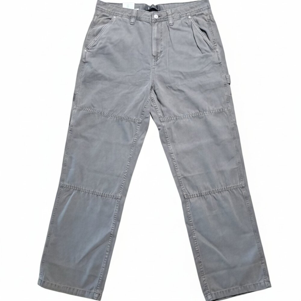 Aeropostale Men's Carpenter Pants Relaxed Fit Straight Leg Charcoal Medium NWT
